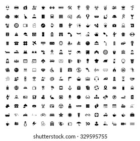 Hotel icons set