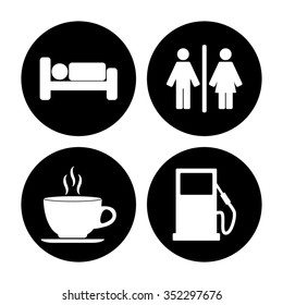 Hotel icons set