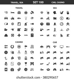 Hotel icons set.