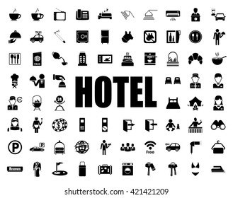 Hotel icons set
