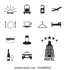 Hotel icons set