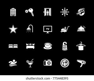 Hotel icons set