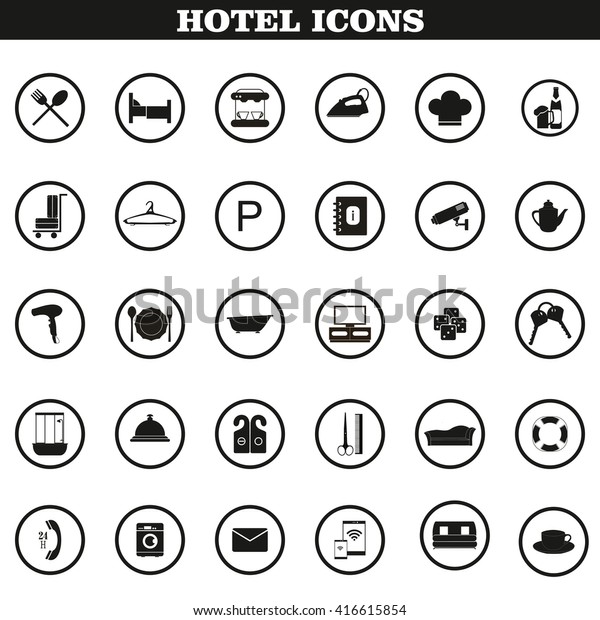 Hotel icons\
set.