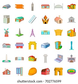 Hotel icons set. Cartoon style of 36 hotel vector icons for web isolated on white background