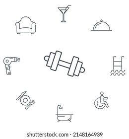 hotel icons set . hotel pack symbol vector elements for infographic web