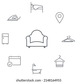 hotel icons set . hotel pack symbol vector elements for infographic web