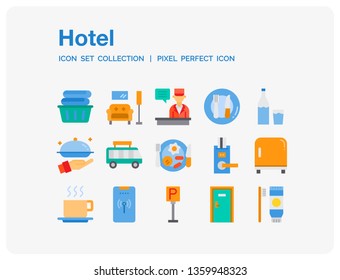Hotel Icons Set. UI Pixel Perfect Well-crafted Vector Thin Line Icons. The illustrations are a vector.