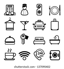 Hotel Icons set vector