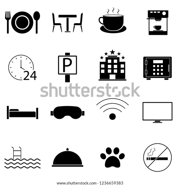 Hotel Icons set\
vector