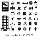 Hotel Icons set - Vector. Easy change colors.