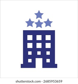 Hotelsymbole. einfarbiger Vektor