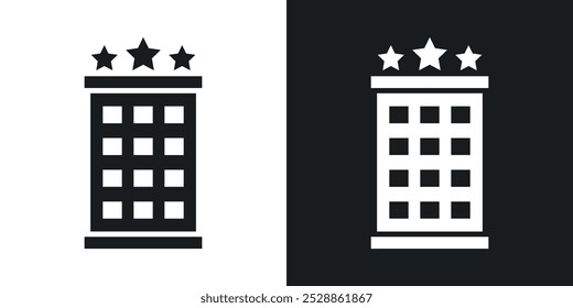 Hotel icons. solid style vector