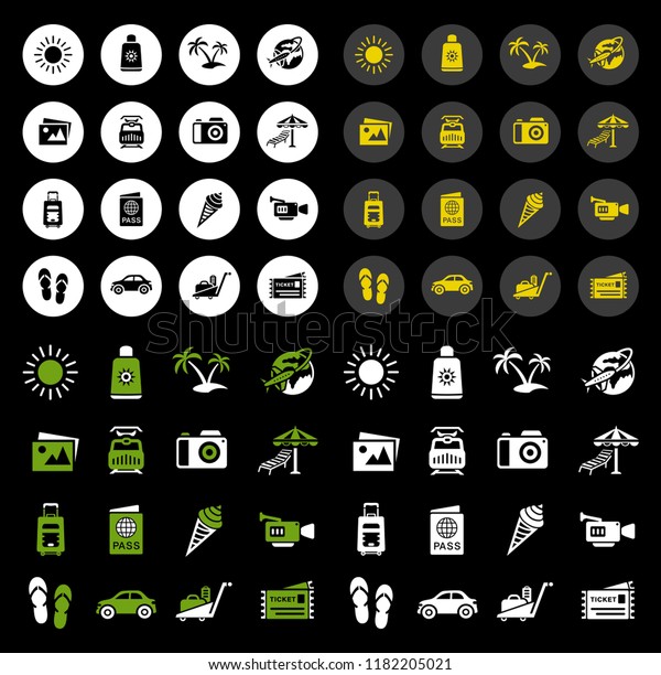 Hotel icons - Traveling, tourism,
vacation icons set. Flat style design. Vector
illustration