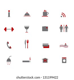 Hotel icons two colors