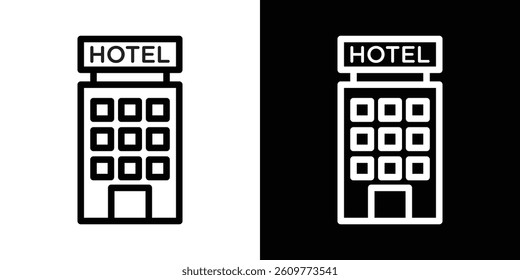 hotel icons vector set in stroke line style