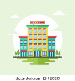 Hotel illustration icon