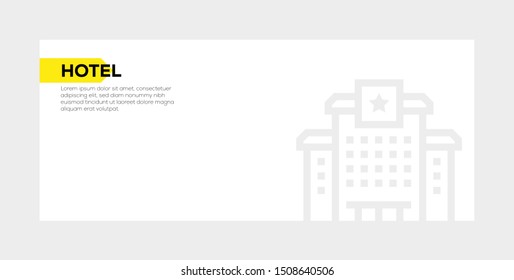 HOTEL AND ILLUSTRATION ICON CONCEPT