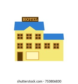 Hotel Illustration Simple Vector Graphic Illustration Image