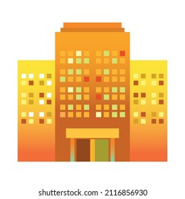 ilustración de hotel, ilustración de vector de fondo blanco 