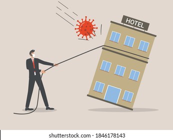 The hotel industry sector is trying to rise from its downturn after being hit by the coronavirus pandemic, The business owner managed to get up and pull up the hotel that was about to fall.