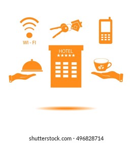 hotel, inn, set