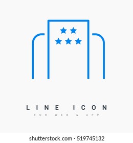 hotel isolated minimal icon. hotel graph line vector icon for websites and mobile minimalistic flat design.