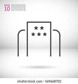 hotel isolated minimal icon. travel graph line vector icon for websites and mobile minimalistic flat design.