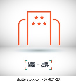 hotel isolated minimal icon. travel graph line vector icon for websites and mobile minimalistic flat design.