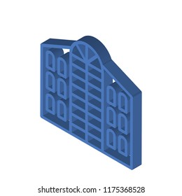 Hotel isometric left top view 3D icon