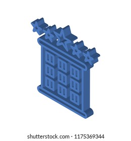 Hotel isometric left top view 3D icon