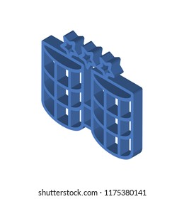 Hotel isometric left top view 3D icon