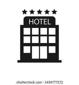 Hotel Ison. Minimalistic Simple Vector Illustration. Travel Overnight Stop.