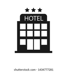 Hotel Ison. Minimalistic Simple Vector Illustration. Travel Overnight Stop.