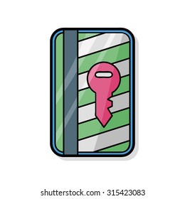 hotel key card doodle