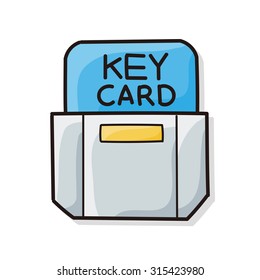 hotel key card doodle