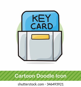 hotel key card doodle