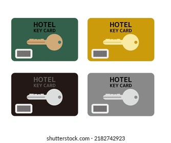 Hotel  key cards .　Vector illustration .