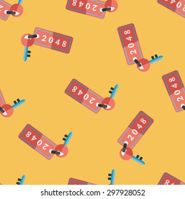 hotel key flat icon seamless pattern background