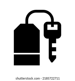hotel key icon or logo isolated sign symbol vector illustration - high quality black style vector icons
