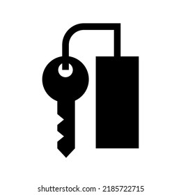 hotel key icon or logo isolated sign symbol vector illustration - high quality black style vector icons
