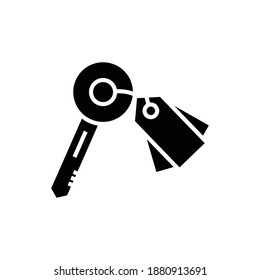hotel key icon solid style vector eps 10