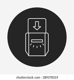 hotel key line icon