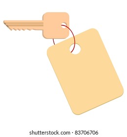Hotel key. Vector illustration