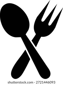 Logotipo de cocina y catering del hotel con el cuchillo del tenedor