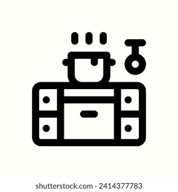 hotel, icono de cocina, icono aislado en fondo claro, perfecto para sitio web, blog, logotipo, diseño gráfico, medios sociales, interfaz de usuario, aplicación móvil