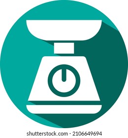 Escala de cocina de hotel, ilustración, vector sobre fondo blanco.