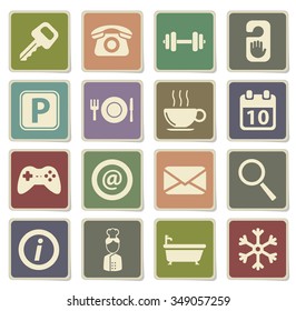 Hotel label icons for web