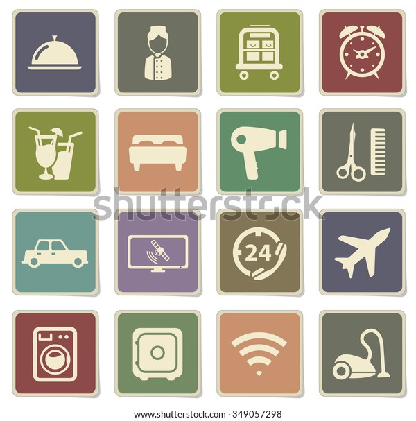 Hotel label icons for\
web
