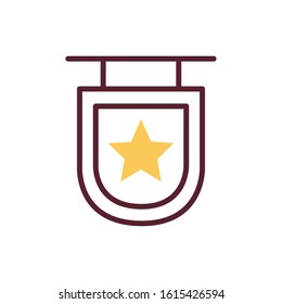 hotel label with star icon vector illustration design
