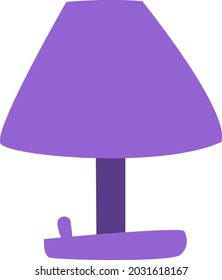 Lámpara de hotel, ilustración, vector, sobre fondo blanco.